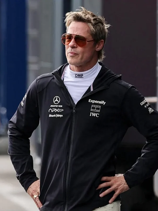 2025-F1-Brad-Pitt-Black-Hoodie 2025 F1 Brad Pitt Black Hoodie