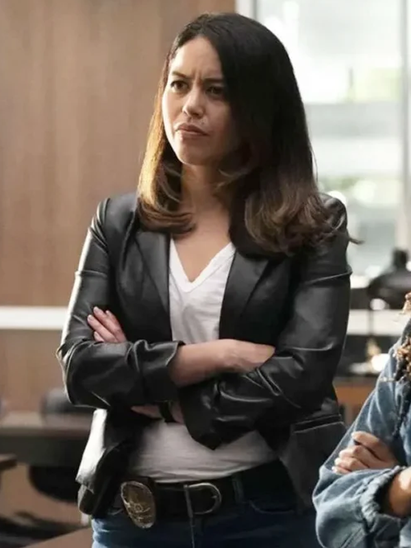 Angela-Lopez-The-Rookie-2025-Leather-Blazer Angela Lopez The Rookie 2025 Leather Blazer