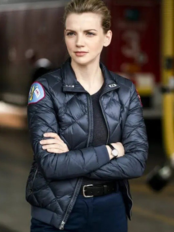 Chicago-Fire-S10-Sylvie-Brett-Quilted-Jacket Chicago Fire S10 Sylvie Brett Quilted Jacket