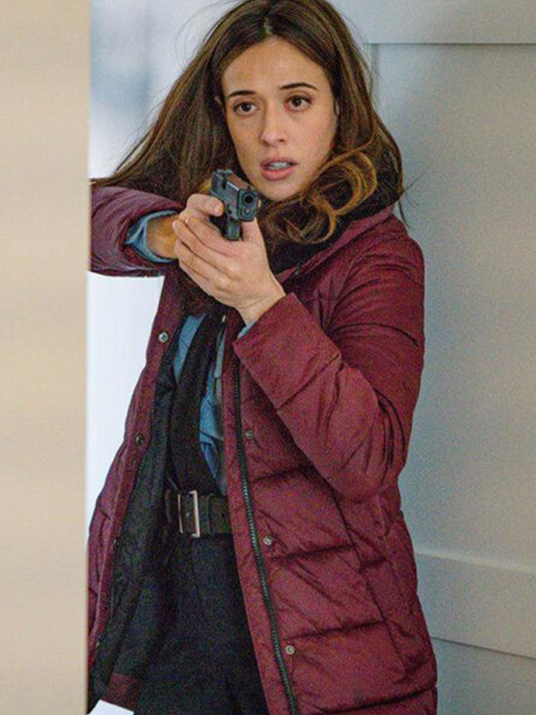 Chicago-P.D.-Season-7-Kim-Burgess-Maroon-Coat Chicago P.D. Season 7 Kim Burgess Maroon Coat