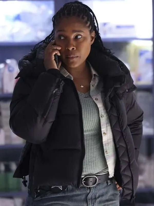 Chicago-PD-2025-Kiana-Cook-Black-Puffer-Jacket Chicago PD 2025 Kiana Cook Black Puffer Jacket