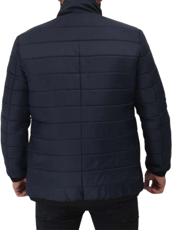 Dark Blue Puffer Jacket for Men - Image 2
