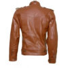 Men’s Tan Leather Jacket - Image 2