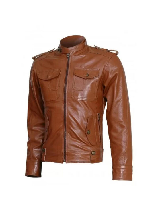 Men’s Tan Leather Jacket