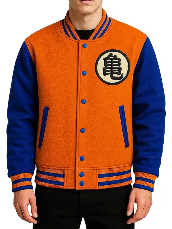 Orange-And-Blue-Dragon-Ball-Z-Goku-Varsity-Jacket Orange And Blue Dragon Ball Z Goku Varsity Jacket