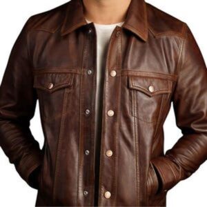 mens-distressed-brown-leather-trucker-jacket-vintage-style
